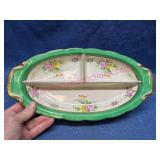 Noritake Hand-Painted Divided Dish w/Floral Design