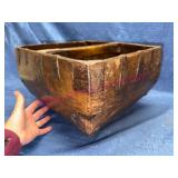 Antique Wooden Bucket w/ Metal Reinforcements