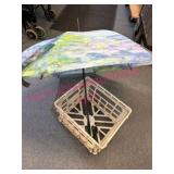 Claude Monet-Themed Umbrella w/ Plastic Crate