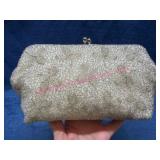 Magid Hand-Beaded Clutch w/Satin Lining