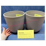 2 New Veradek Pure Kona Round Gray Planters