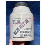 Union Stoneware Mason Fruit Jar