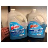 2 Partial Gallon Jugs of Windex Cleaner