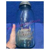 Ball 2-Quart Blue Glass Mason Jar w/Lid