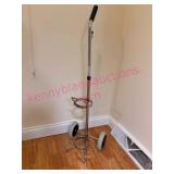 Chrome Oxygen Tank Dolly Cart w/Wheels
