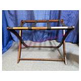 Wooden Luggage Rack w/Straps