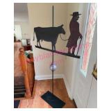 Old Penn. Dutch Weathervane "Farmer w/Cow"