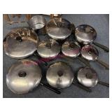19pcs Revere Ware Copper Clad Pots & Pans