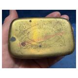 Antique Brass Hinged Box w/ Ornate Design