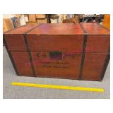 Antique Trunk w/ Cunard Line History