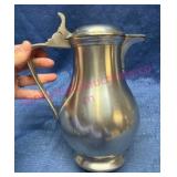 Nice Pewter Pitcher w/Lid (mint cond)