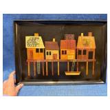 Couroc of Monterey Tray w/ Fishing Scene