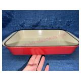 Red Le Creuset Enamel Baking Dish