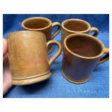 Portuguese Brown Pottery Mugs w/Handles