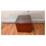 Mid-Century Modern Coffee Table w/Glass Top