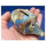 Multicolor Ceramic Piggy Bank, 1893 Label
