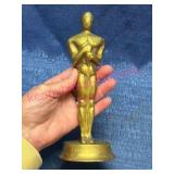 Vtg Brass Statuette on Circular Base