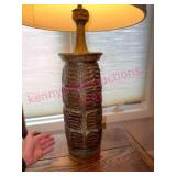 Large Pottery Lamp w/Textured Design