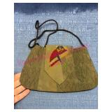 Italian Designer Fabric Handbag w/ Art Motif