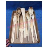 10 Wooden Kitchen Utensils Assortment