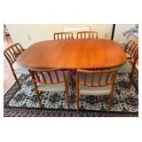 Dyrlund Danish Mod Table & 6 J.L. Moller Chairs