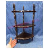 Three-Tier Wooden Corner Wall Shelf