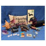 Dachshund Figurines, Pillow & Collectibles Lot