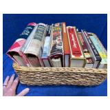 Basket w/ Estate Cookbooks & Guides