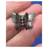 Sterling Silver Butterfly Pin 1.9g small
