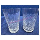 2 Waterford Crystal Glasses, Non-Matching