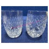 2 Waterford Crystal Glasses, Non-Matching