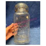Ball 2qt Square Jar w/Wire Bail Handle