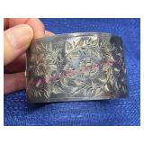 Sterling Silver Hinged Etched Bracelet 28g
