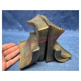 Brass Book-Shaped Bookends