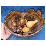 Handcrafted Burl Wood Bowl w/ Live-Edge