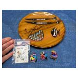 Miniature Alaska & Peru Doll Pins & Plate