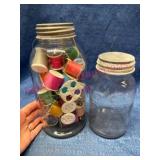 2 Presto Glass Jars w/Metal Lids