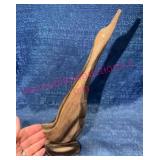 Hand-Carved Wooden Duck Sculpture