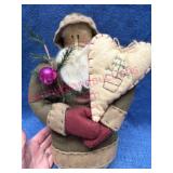 Fabric Santa Figure w/Hood & Accessories