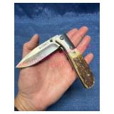 CRKT Folding Knife w/Stag Handle