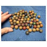 68 Antique Bennington Stone Marbles