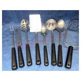 Vtg Androck Stainless Utensils w/Black Handles