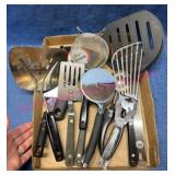 Kitchen Utensils Including Strainer & Spatulas
