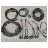 Black Extension Cords Lot w/ Multiple Types