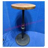 26 in Tall Pedestal w/Wood Top & Metal Base
