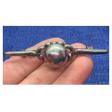 Sterling Silver Mexico Brooch Pin 11g