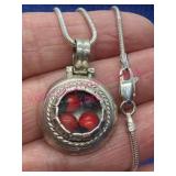 Sterling Silver Pendant w/ 20in Snake Chain