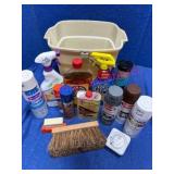 Bucket w/ Cleaning Supplies & Tools