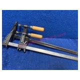 Pair: 12in Bar Clamps w/Wooden Handles
