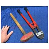 Hand Sledge & 18in Bolt Cutters